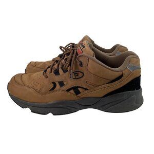 Propet Stability Walker Shoe M2034 Brown Leather Nubuck Sneakers Mens 11W (E)